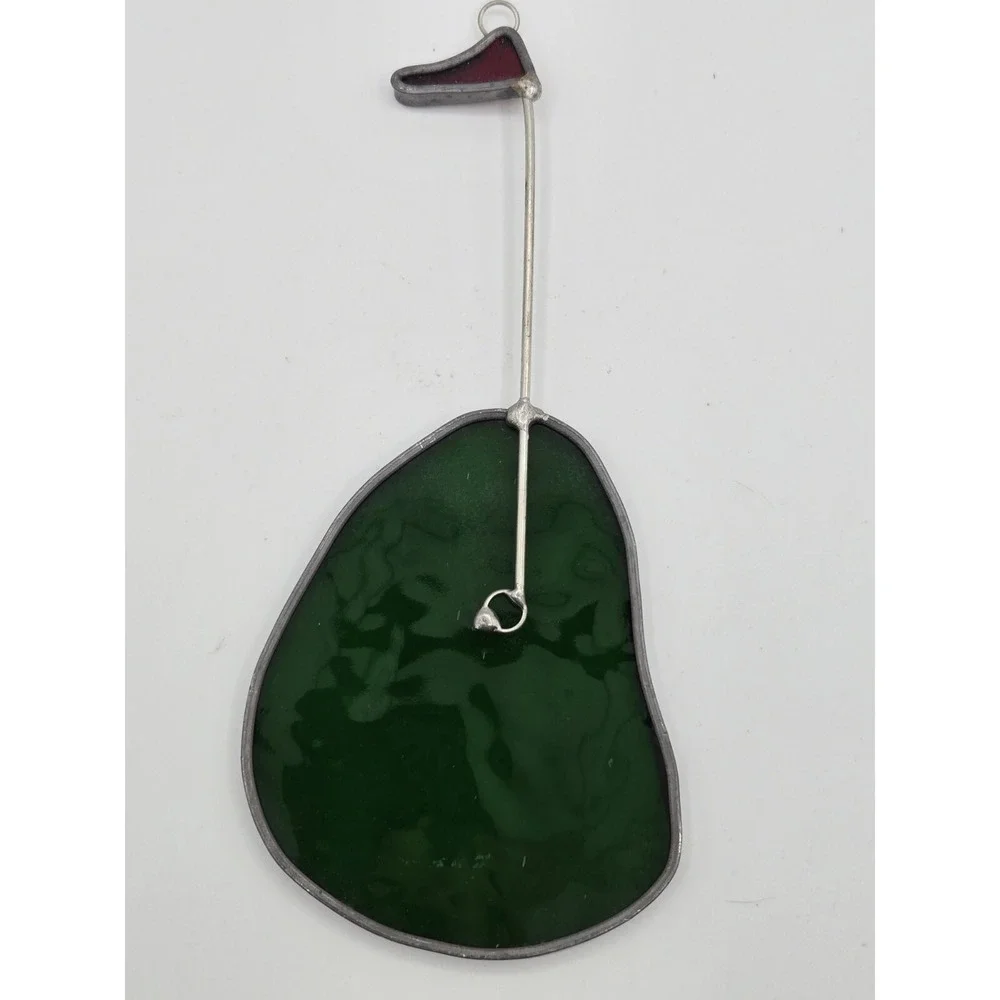 Vtg Golf Hole Stained Glass 7